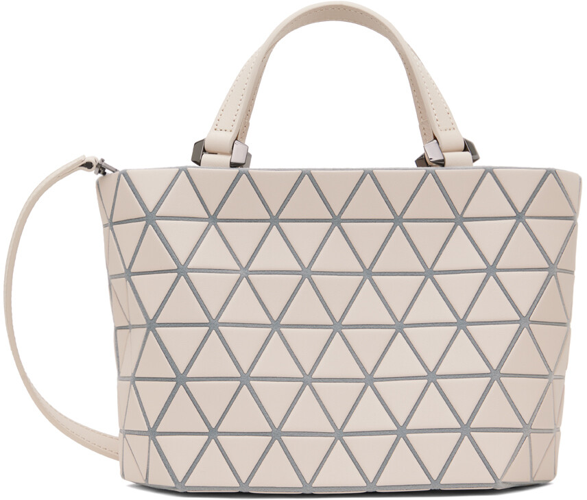 

Бежевая матовая мини-тоут с кристаллами Bao Bao Issey Miyake