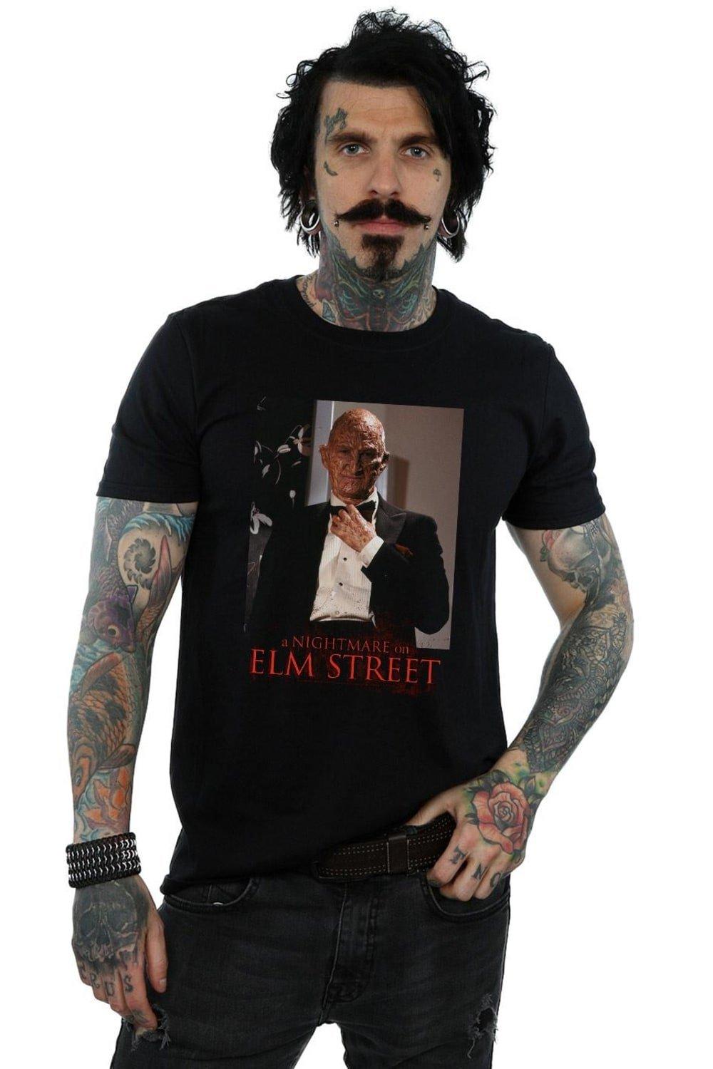 футболка a nightmare on elm street с фредди крюгером черный Футболка в виде смокинга Фредди A Nightmare On Elm Street, черный
