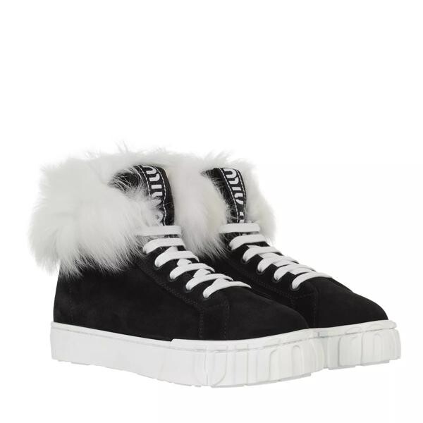 

Кроссовки high top sneaker black/natural Miu Miu, черный