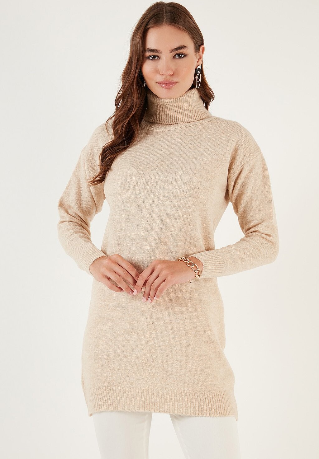 

Свитер LELA Regular Fit, бежевый, Бежевый;серый