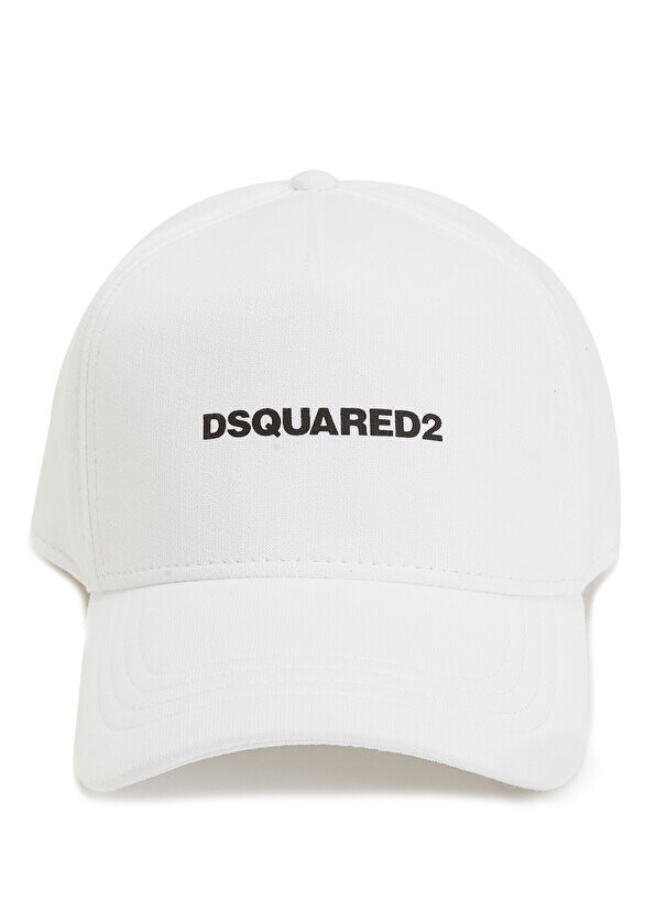 

Бело-черная мужская шляпа с логотипом Dsquared2