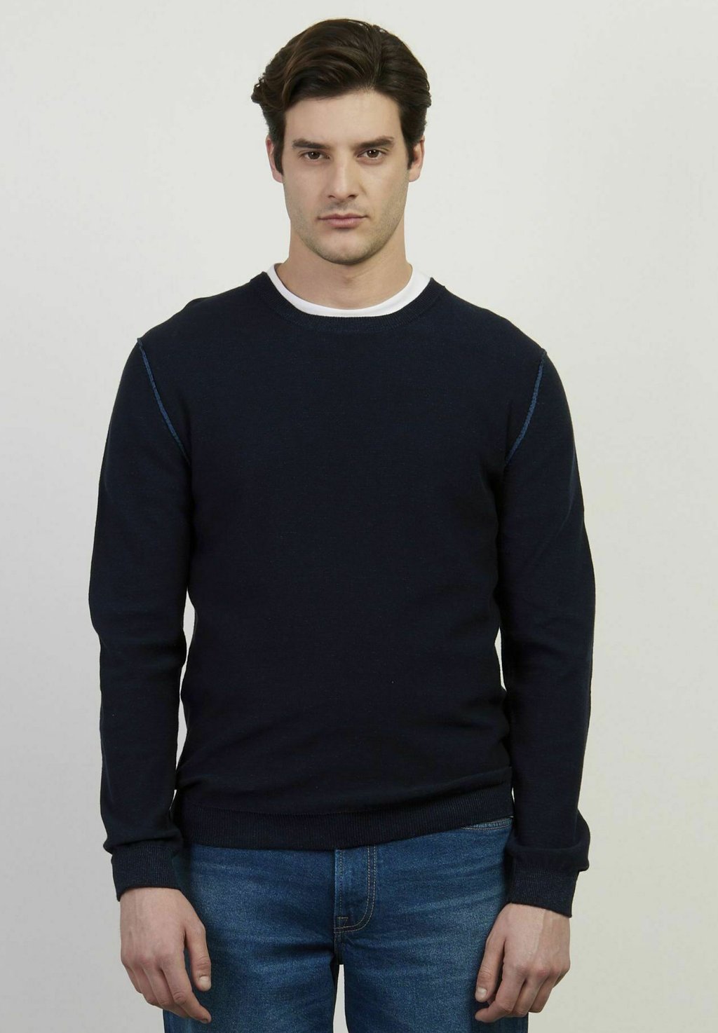 Вязаный свитер Conbipel, цвет blu scuro вязаный свитер stiped conbipel цвет nero
