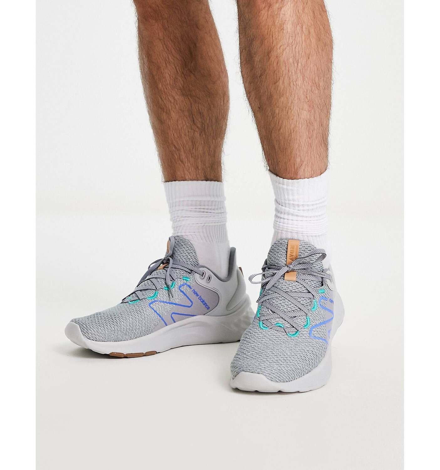

Серые и синие кроссовки New Balance Roav, Синий