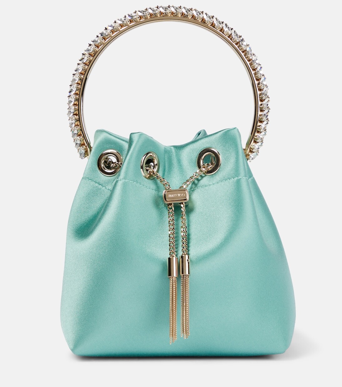 

Сумка-ведро Bon Bon с атласным декором Jimmy Choo, зеленый