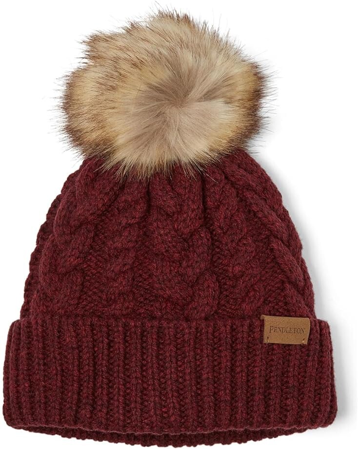

Шапка Pendleton Cable Beanie, цвет Merlot