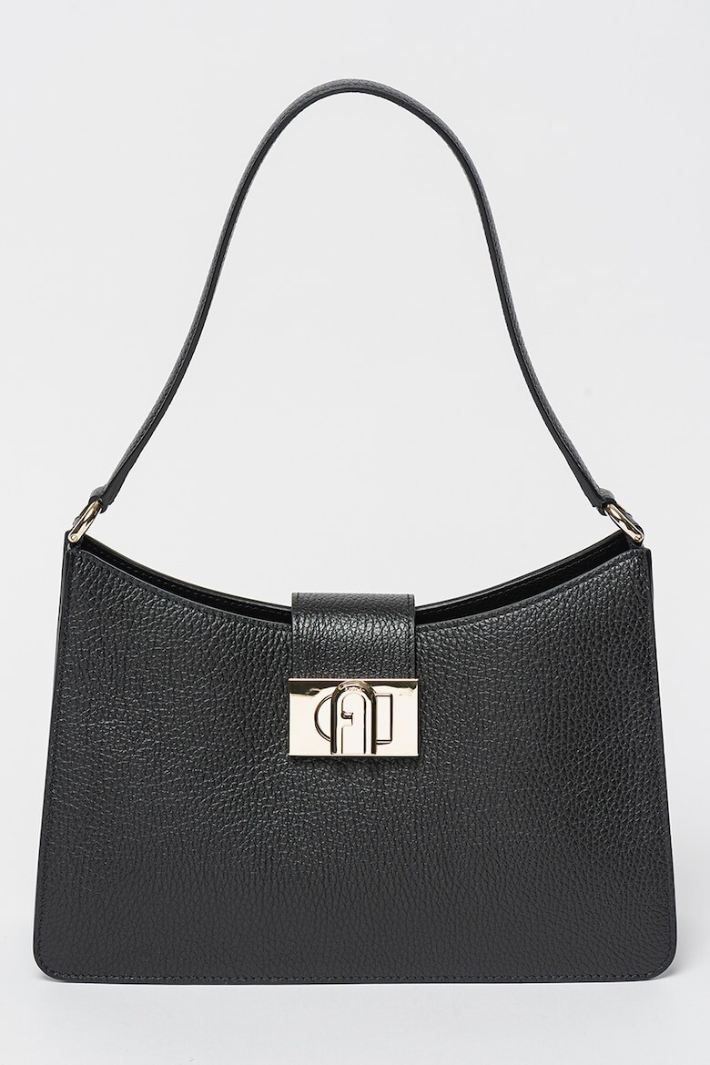 

Кожаная сумка 1927 года с рельефом Furla, черный