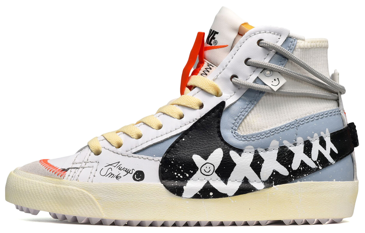 

Кроссовки Nike Blazer Mid Skate унисекс, черный, белый, синий