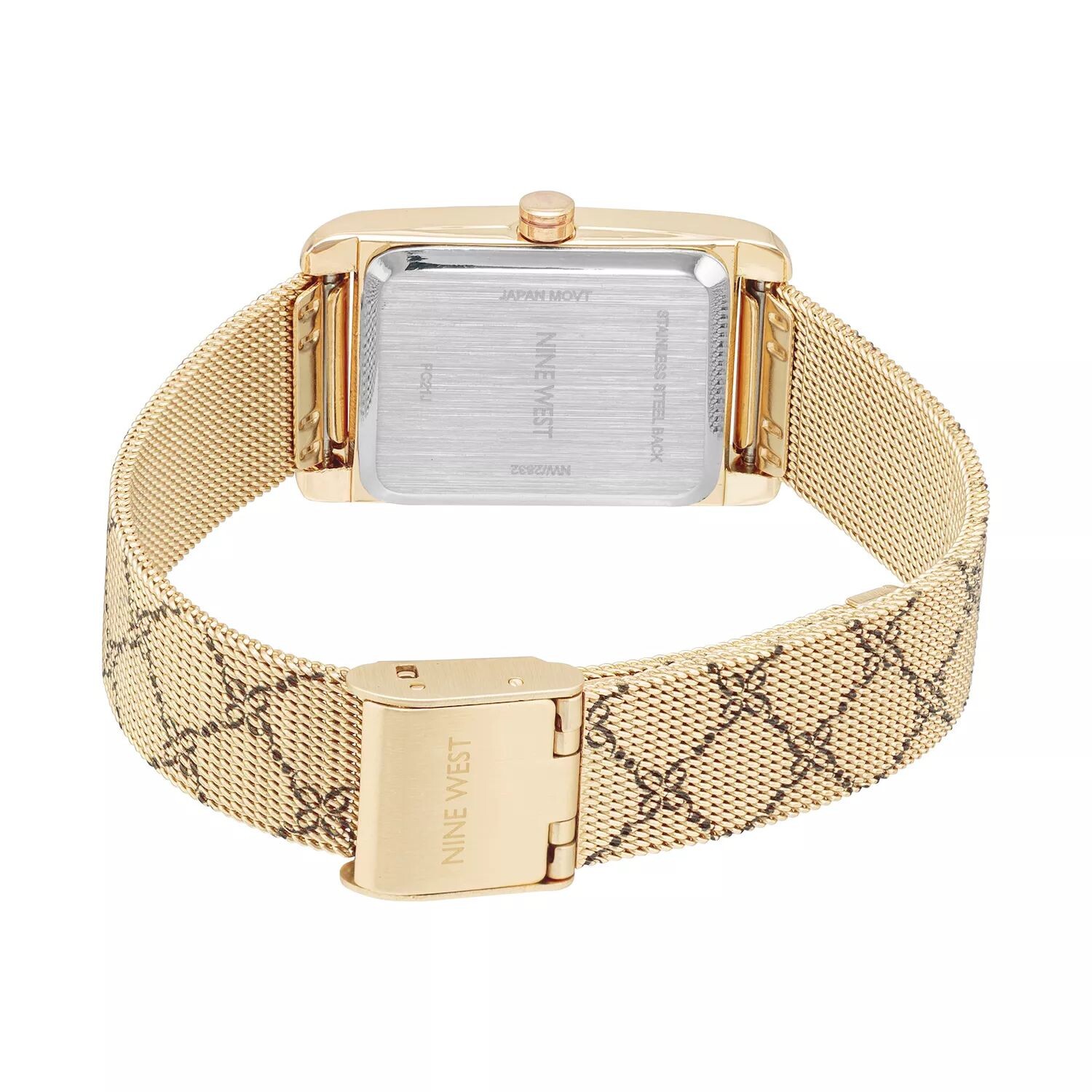 

Женские серебряные часы с металлической сеткой Nine West