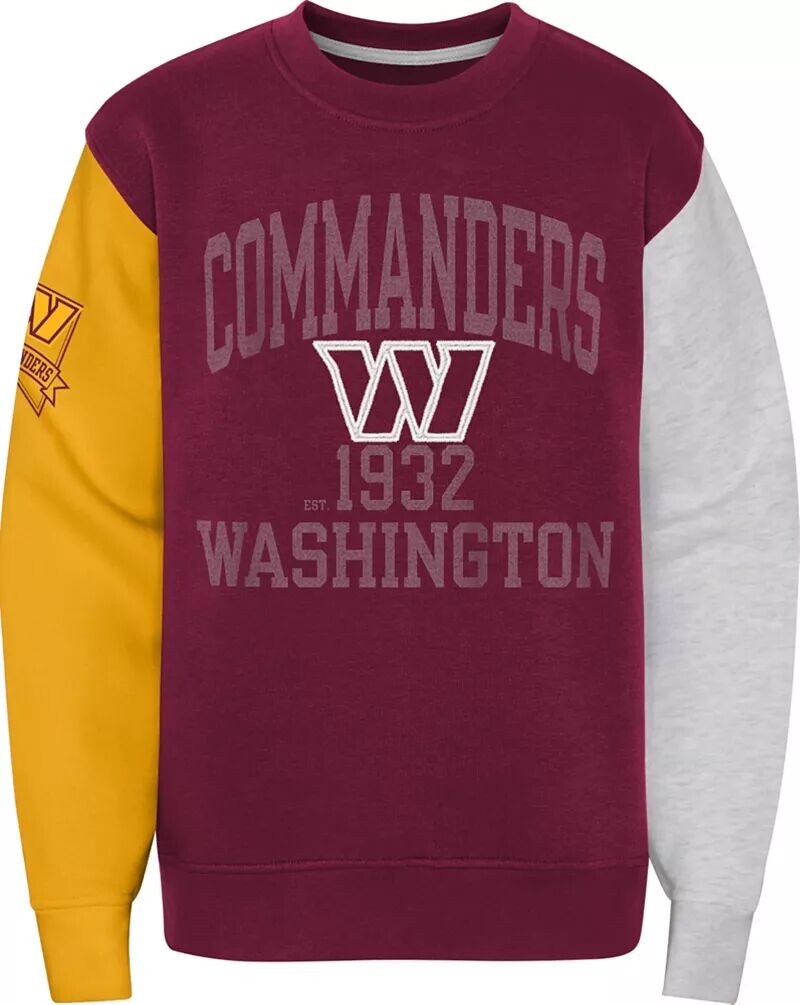 

Толстовка Washington Commanders 3rd and Goal Crew для мальчиков NFL Team Apparel