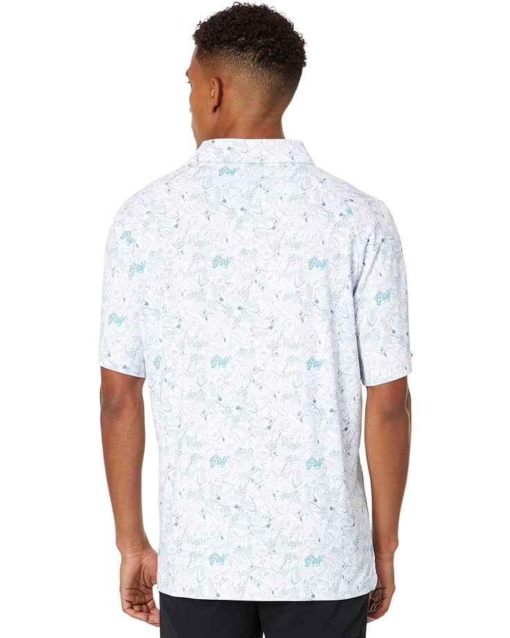 

Поло Callaway All Over Golf Novelty Print Polo, ярко-белый