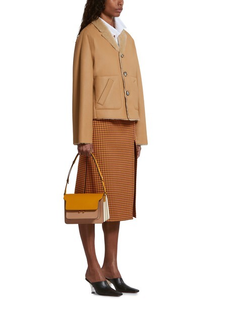 

Короткая двусторонняя куртка из овчины и наппы Marni