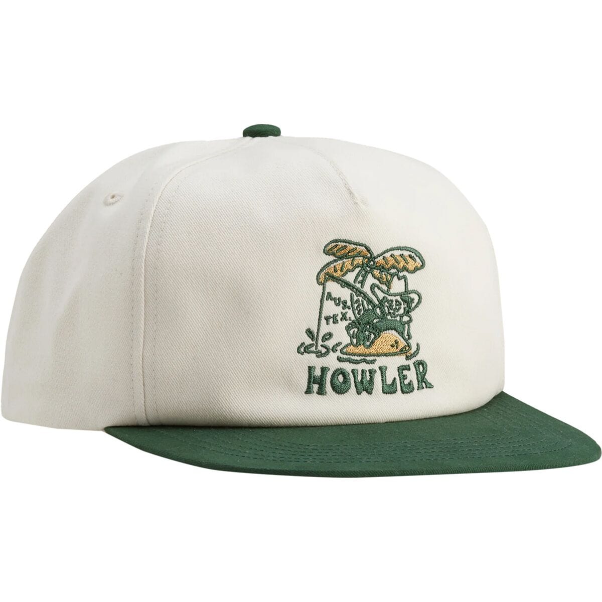Неструктурированная шляпа snapback island time Howler Brothers, цвет off white/green
