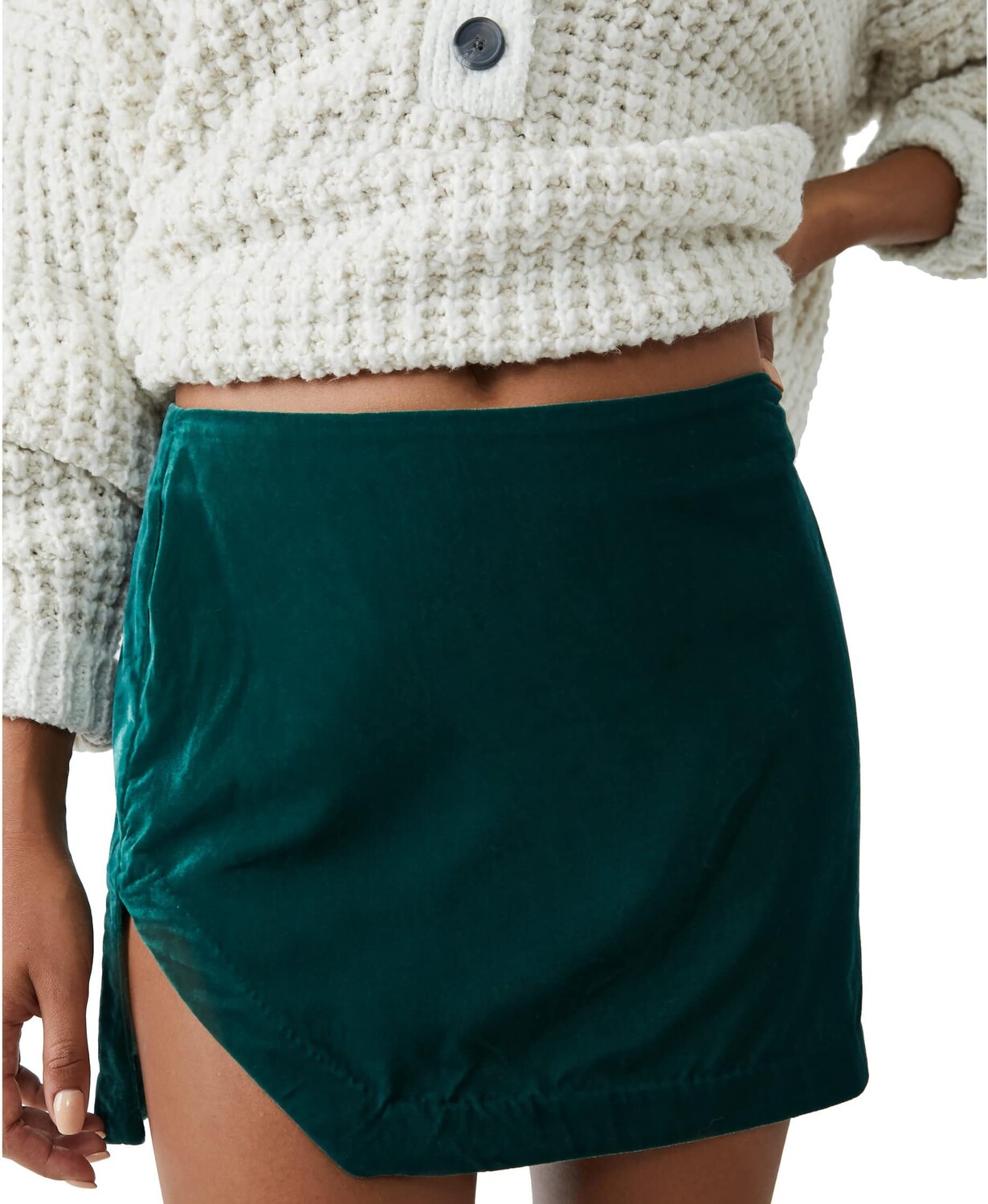 

Юбка Annalise Velvet Mini Free People, цвет Deep Teal