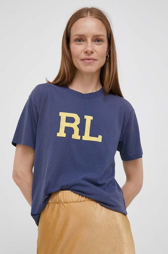 

Хлопковая футболка Polo Ralph Lauren, темно-синий