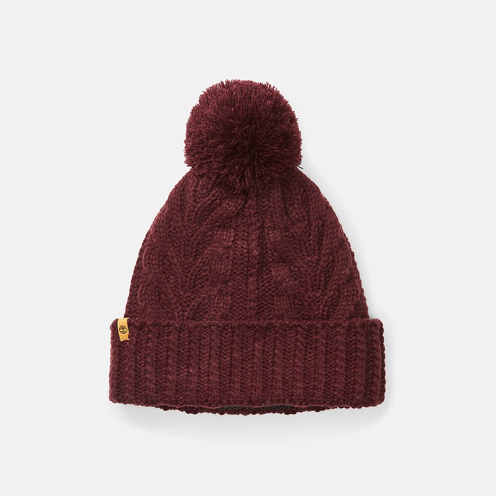 

Шапка Timberland Cable Premium Pom, красный