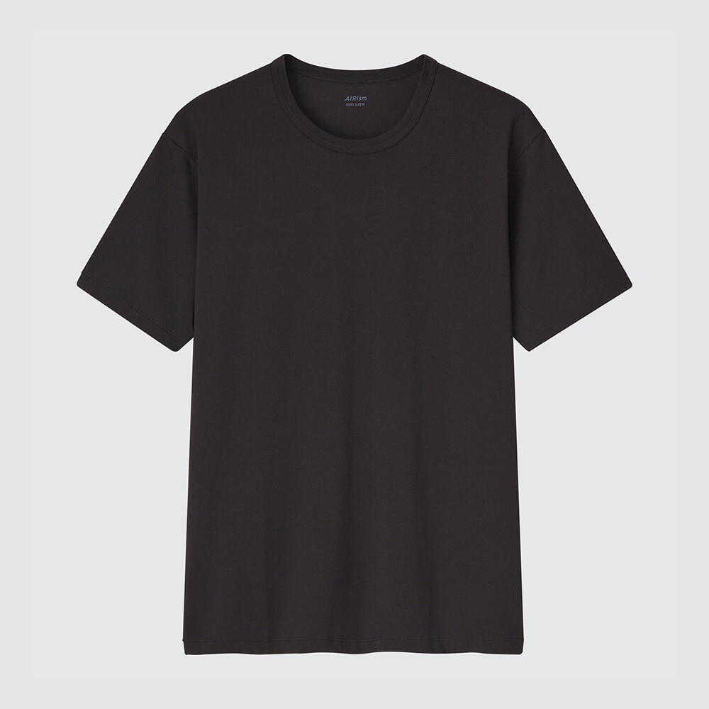 

Мужская футболка Uniqlo с круглым вырезом, черный