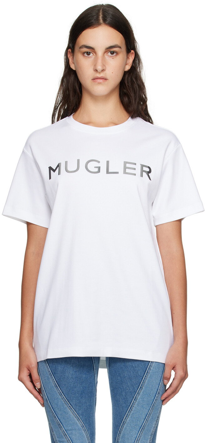 

Белая футболка Mugler, Белый