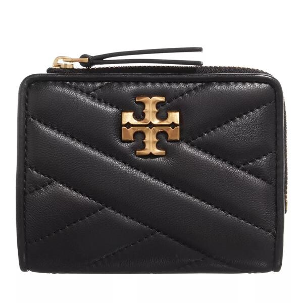 Кошелек kira chevron bi-fold wallet Tory Burch, черный кошелек tory burch kira chevron черный