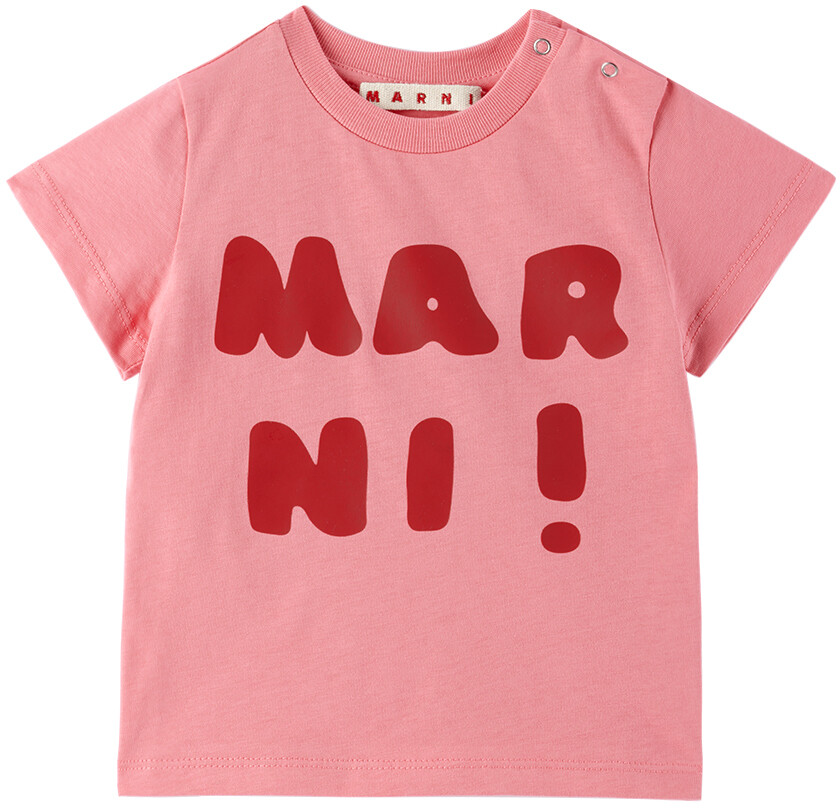 

Baby Pink Футболка с принтом Розовая Marni, Розовый