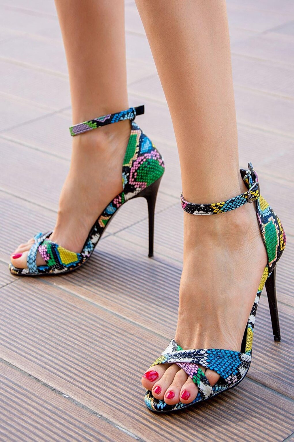B922113707 Разноцветные женские туфли на каблуке Fox Shoes