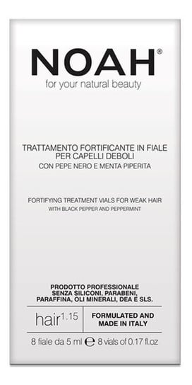 Укрепляющие флаконы для ухода за слабыми волосами, 8x5 мл Noah, For Your Natural Beauty Fortifying Treatment Vials For Weak Hai цена и фото