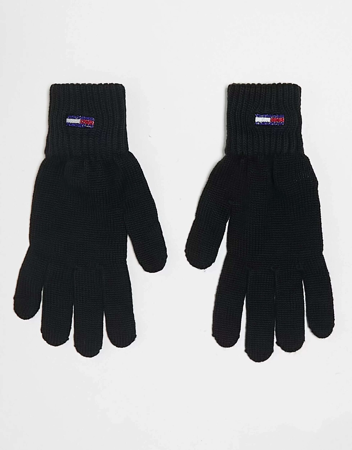 

Черные перчатки с логотипом и флагом Tommy Jeans