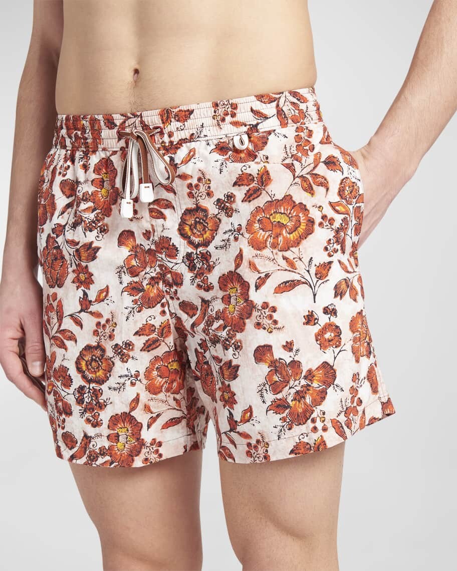 

Мужские нейлоновые плавки с цветочным принтом Loro Piana