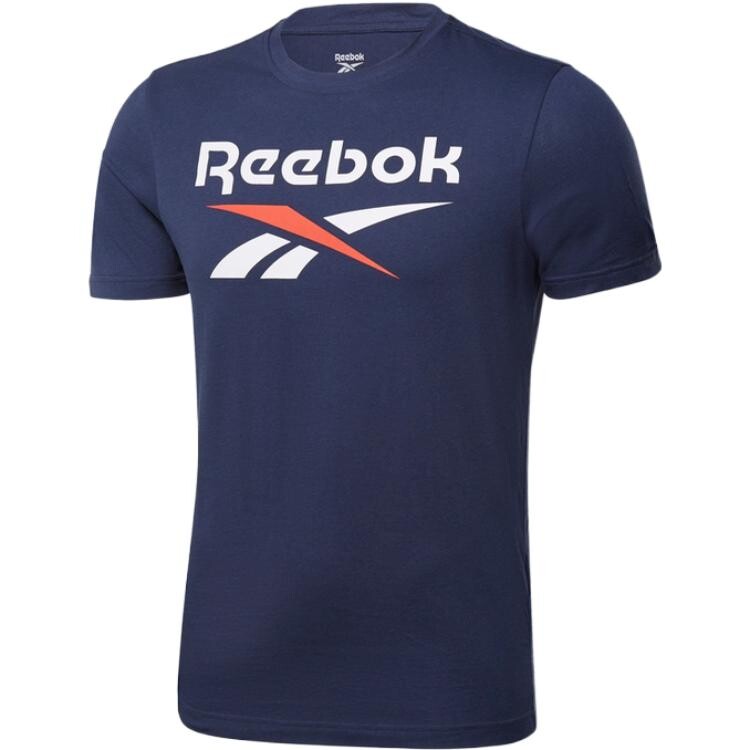 

Футболка унисекс темно-синяя Reebok, темно-синий
