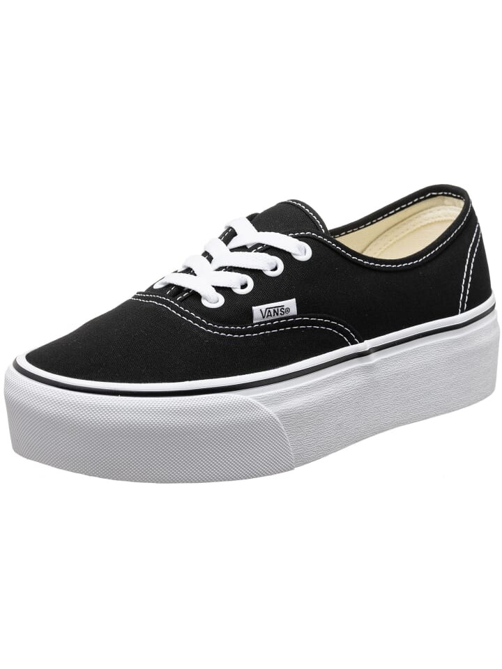 

Кроссовки на шнуровке Vans, цвет black/true white