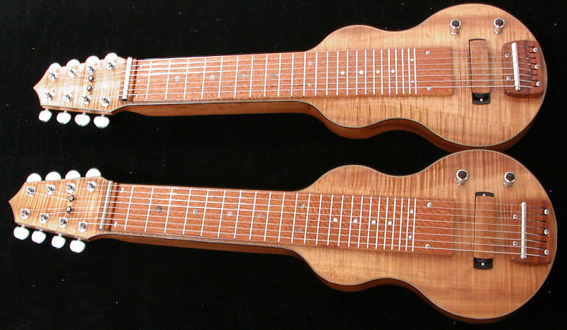 цена Электрогитара GeorgeBoards Twin KOA Sisters NOS S8 #001&002 20201Clear Lacquer