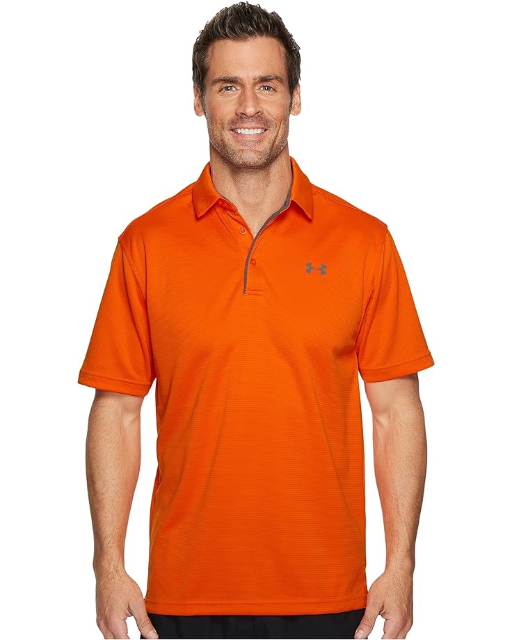 Поло Under Armour Golf Tech, цвет Team Orange/Graphite/Graphite
