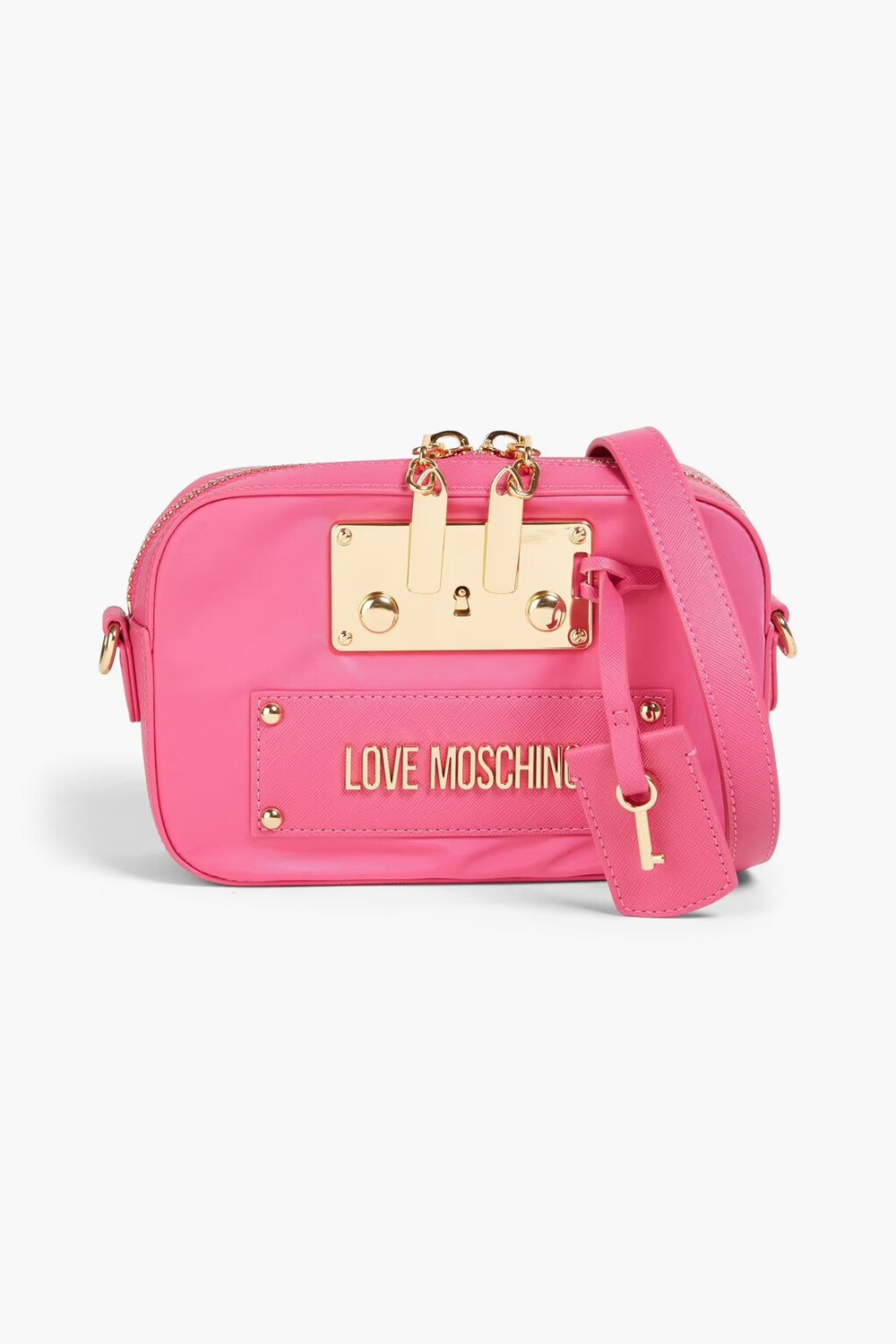 

Сумка на плечо из искусственной фактурной кожи и ракушек Love Moschino, розовый