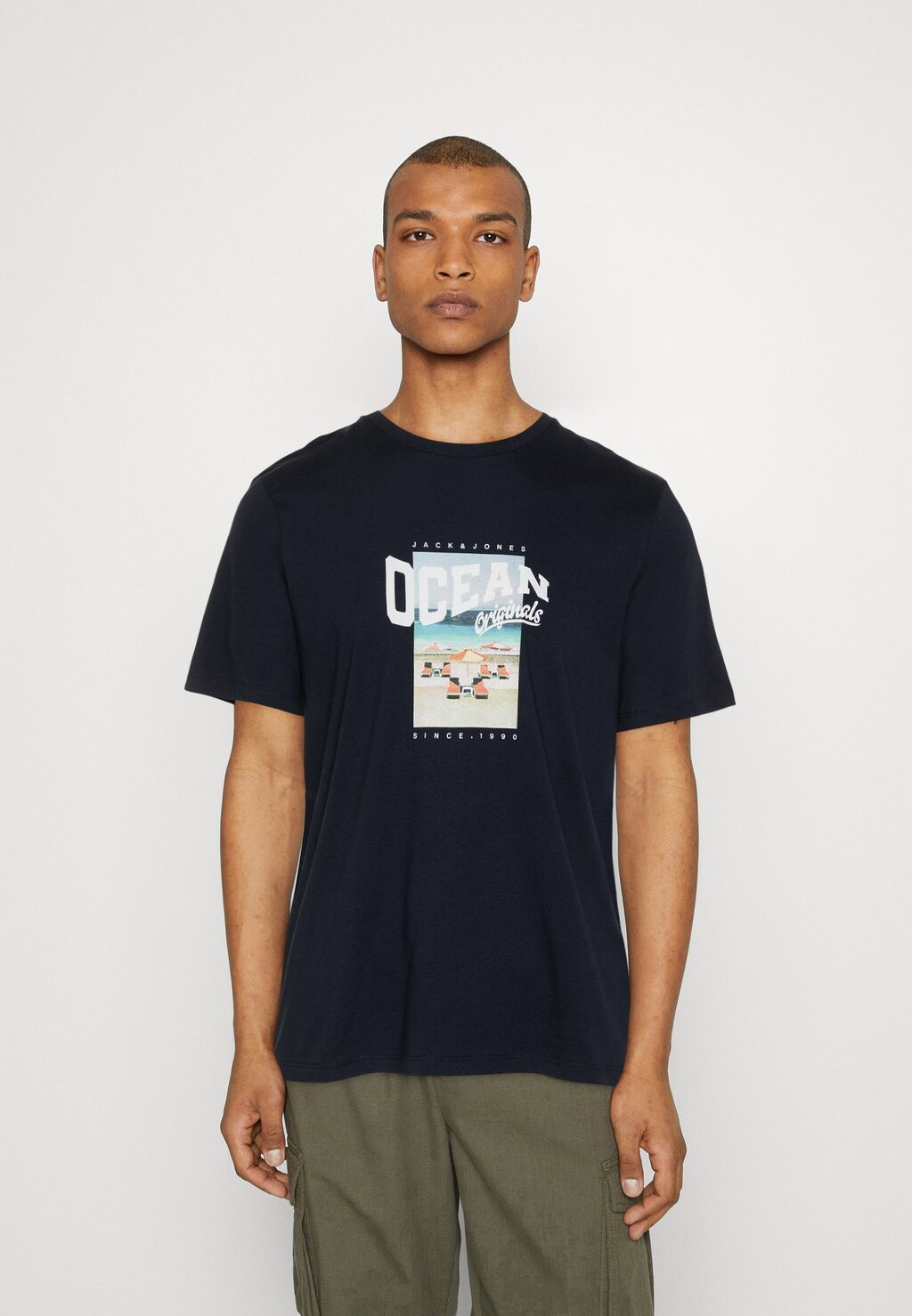 

Футболка с принтом Jack & Jones, темно-синий