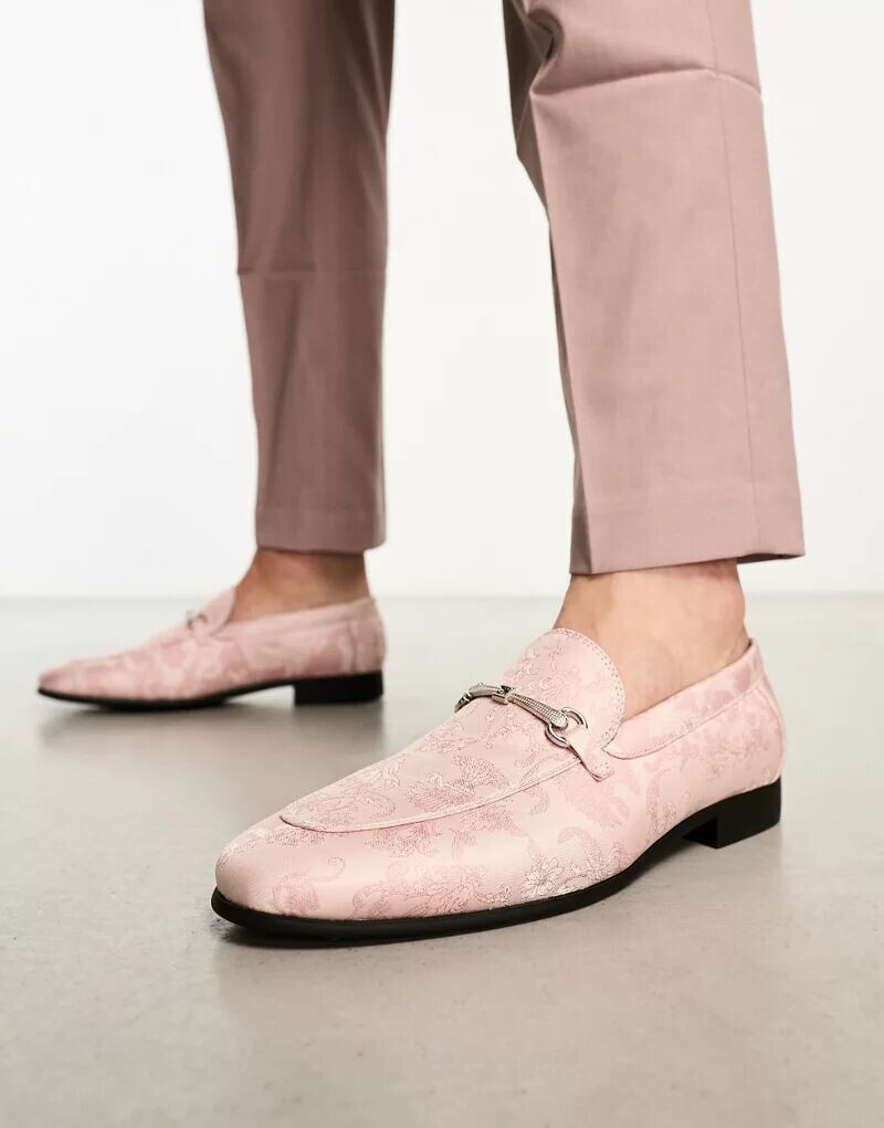 

Розовые жаккардовые лоферы ASOS