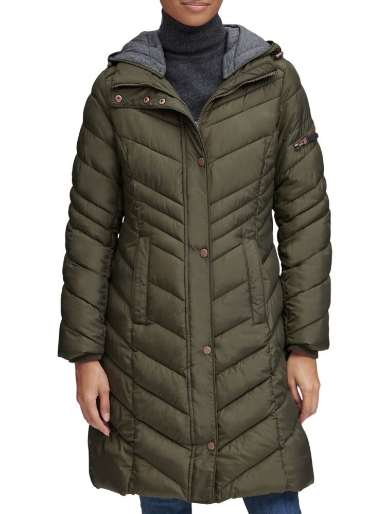 

Пуховик "Одесса" с капюшоном Andrew Marc, цвет Dark Olive