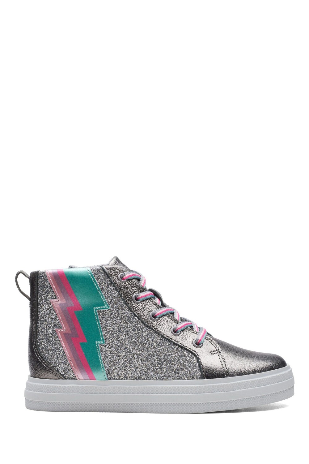 

Детские кожаные туфли Multi Fit Nova Light Clarks, серебряный