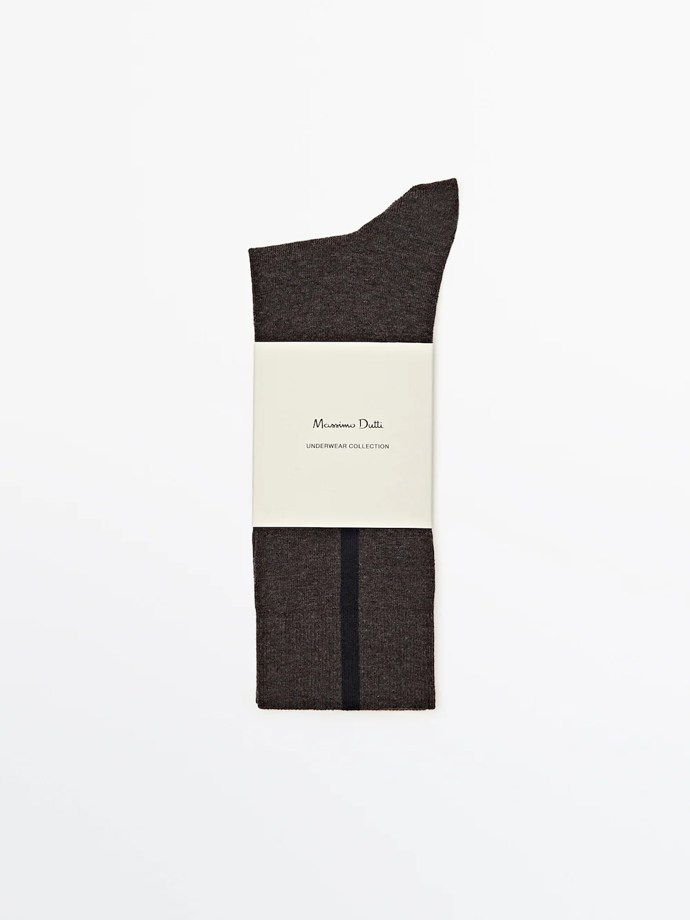 

Длинные носки с контрастной полосой Massimo Dutti, угольный