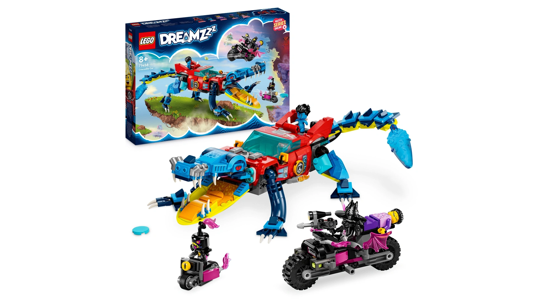 Lego DREAMZzz Машина-крокодил, креативная игрушка-монстр-трак 2 в 1 конструктор lego dreamzzz 71458 автомобиль крокодил