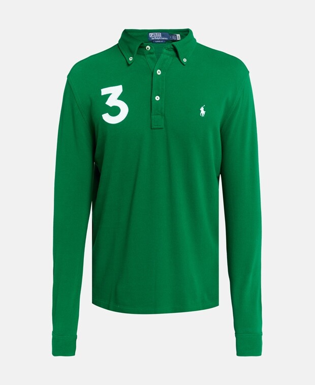 

Рубашка-поло с длинными рукавами Polo Ralph Lauren, зеленый