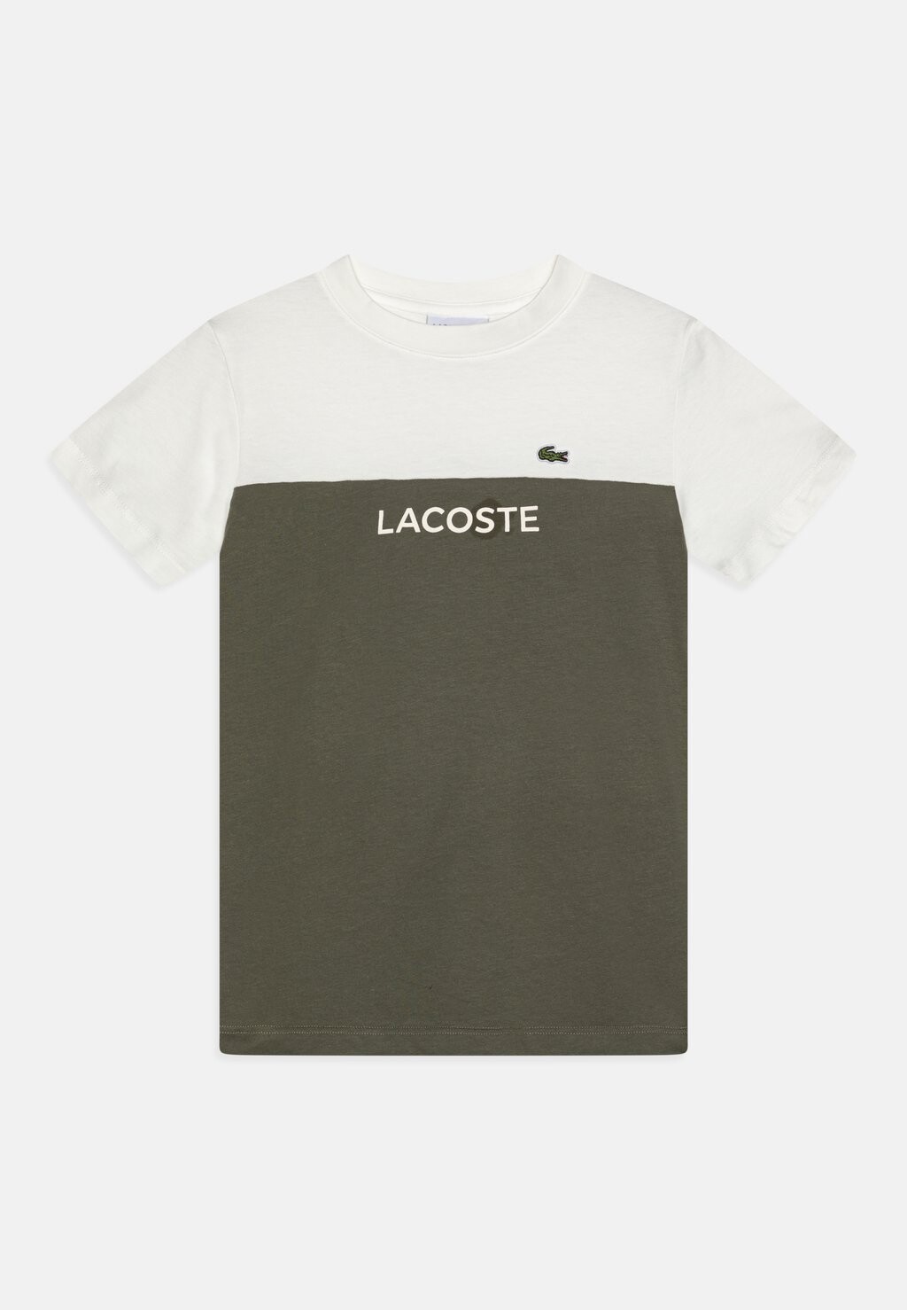 

Футболка с принтом COLOR BLOCK CENTER LOGO UNISEX Lacoste, цвет flour/tank