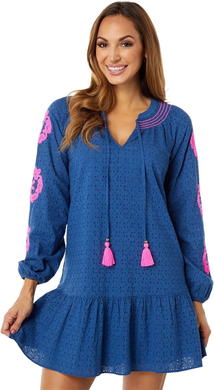

Платье Люси Lilly Pulitzer, цвет Oyster Bay Navy Bayside Eyelet
