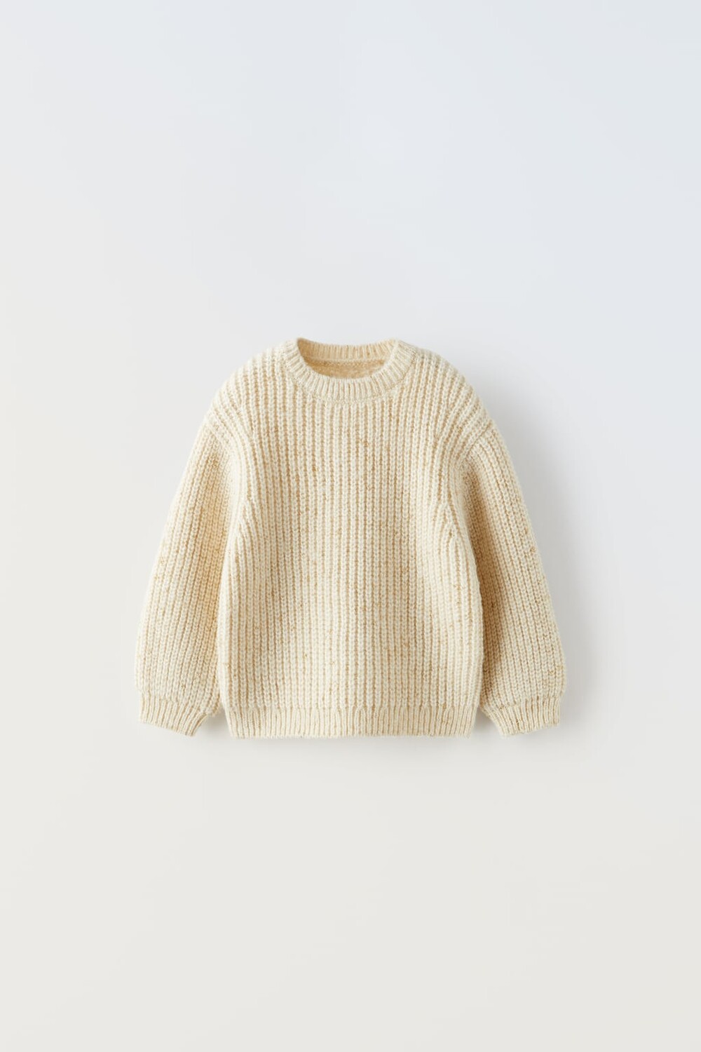 

Мерцающий свитер ZARA, середина экрю