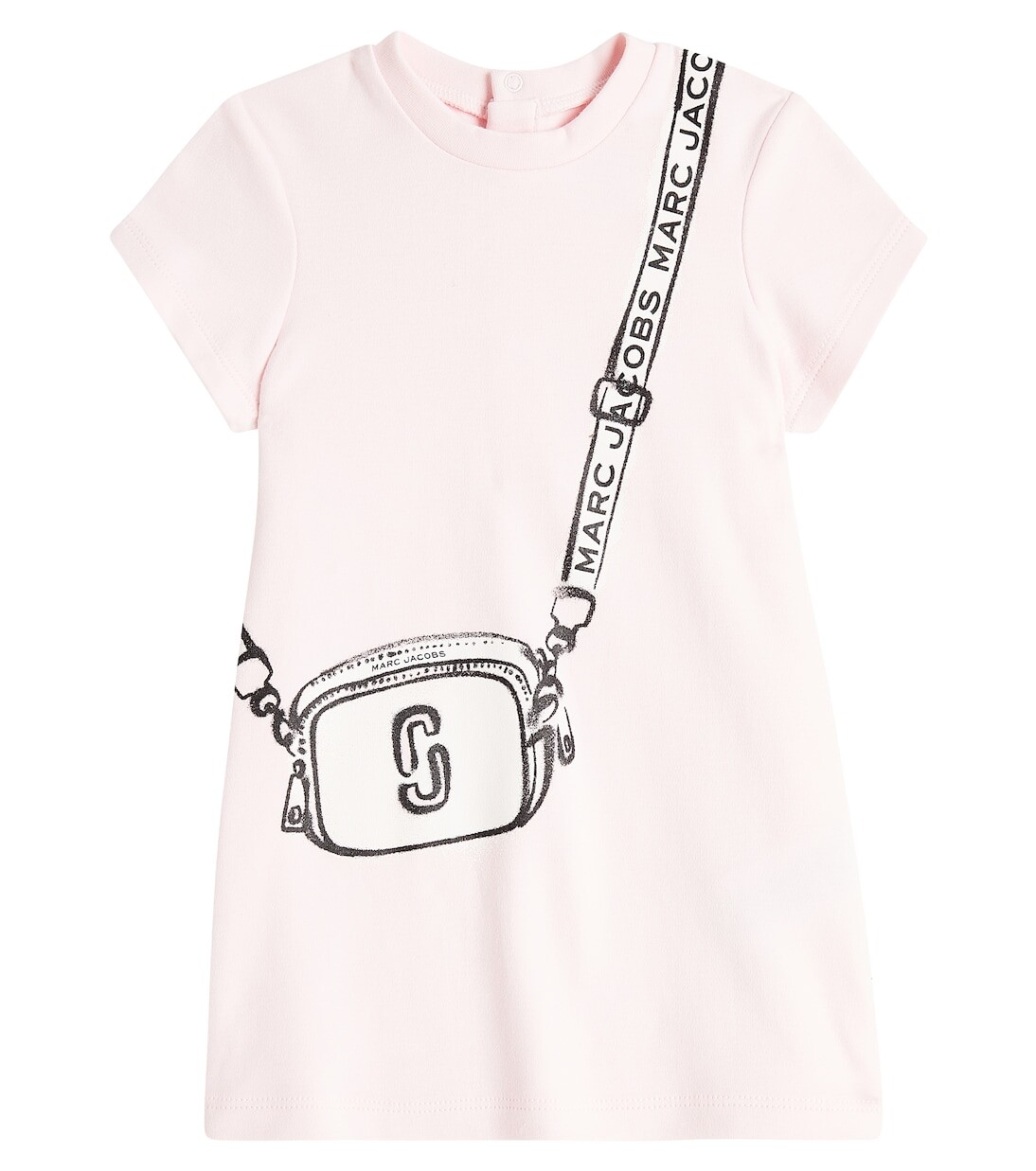Хлопковое платье baby trompe l'il Marc Jacobs, розовый