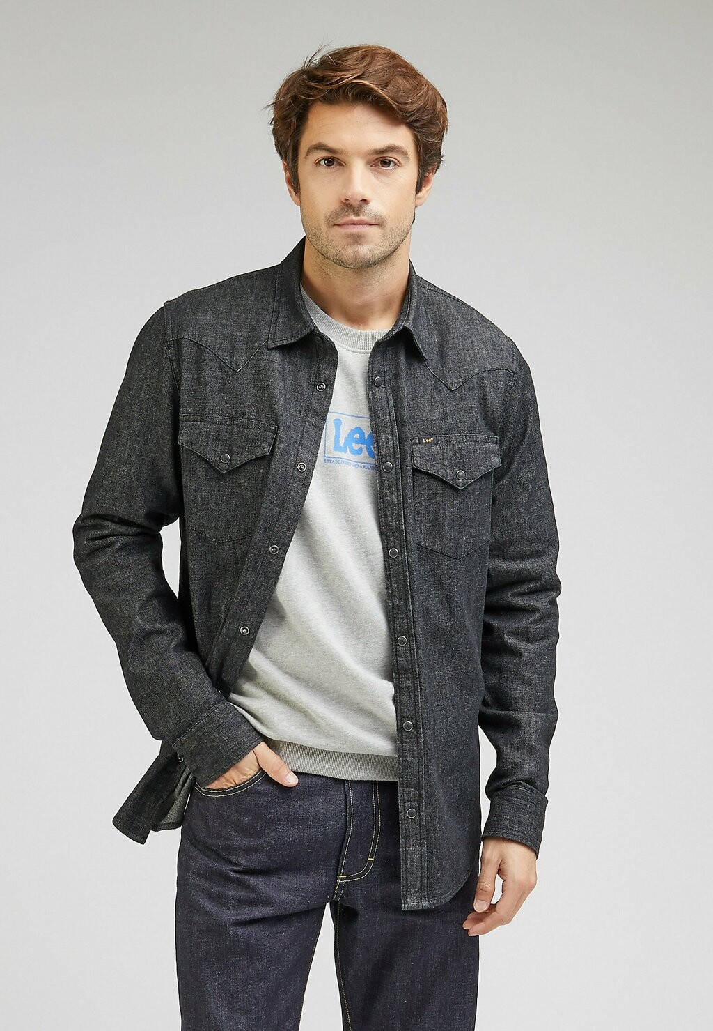 

Рубашка Regular Western Lee, цвет washed black