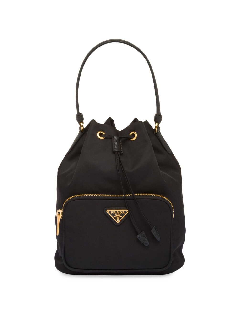 

Сумка на плечо Duet из повторного нейлона Prada, черный