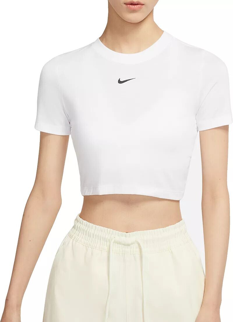 

Женская укороченная футболка Nike Sportswear Essential, белый