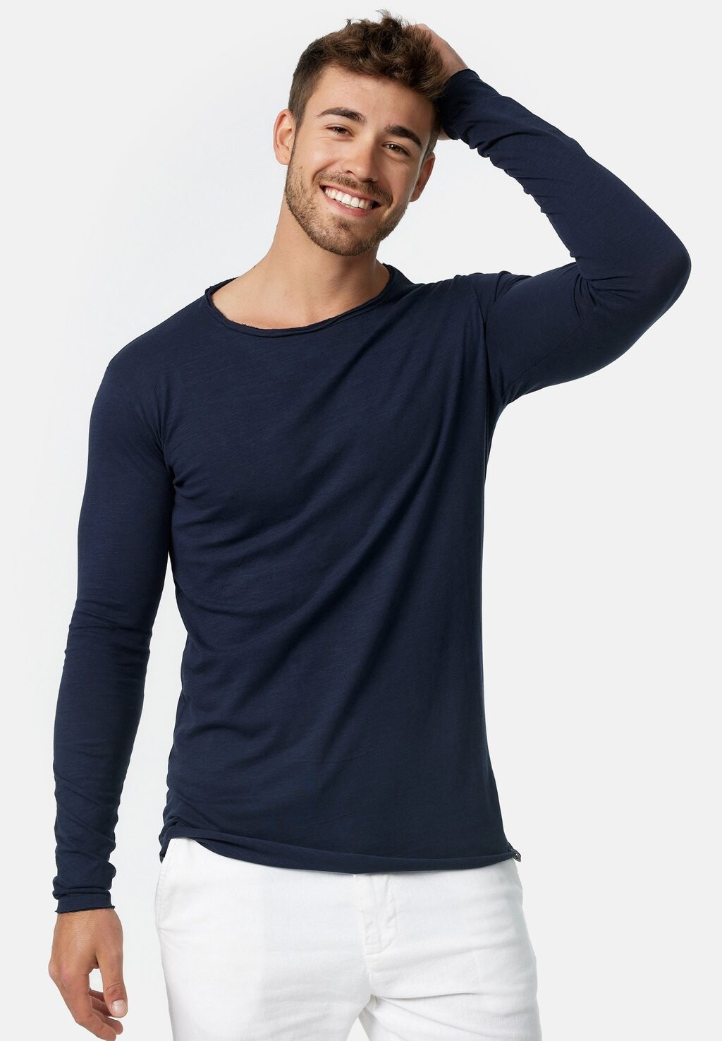 

Футболка с длинным рукавом Longsleeve Willbur Indicode, цвет navy