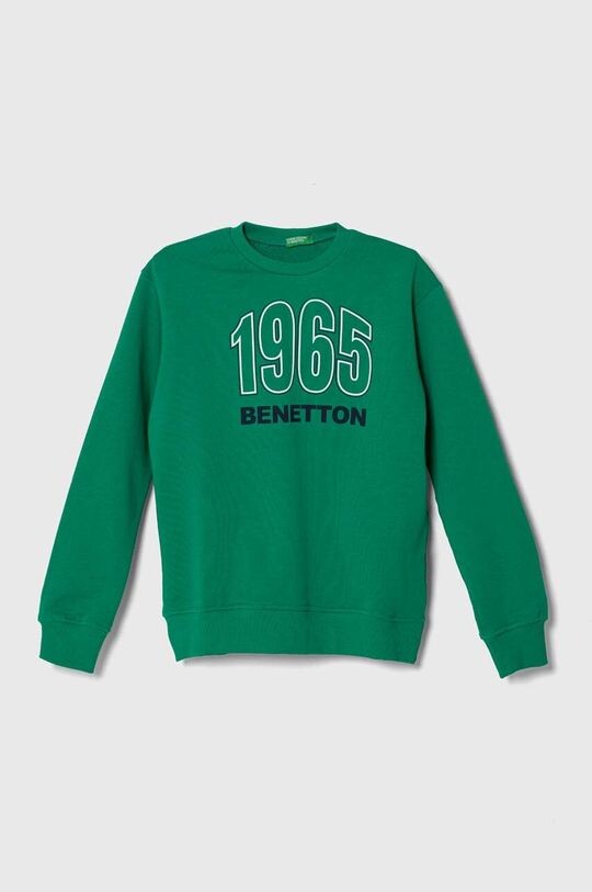 

Детская хлопковая толстовка United Colors of Benetton, зеленый