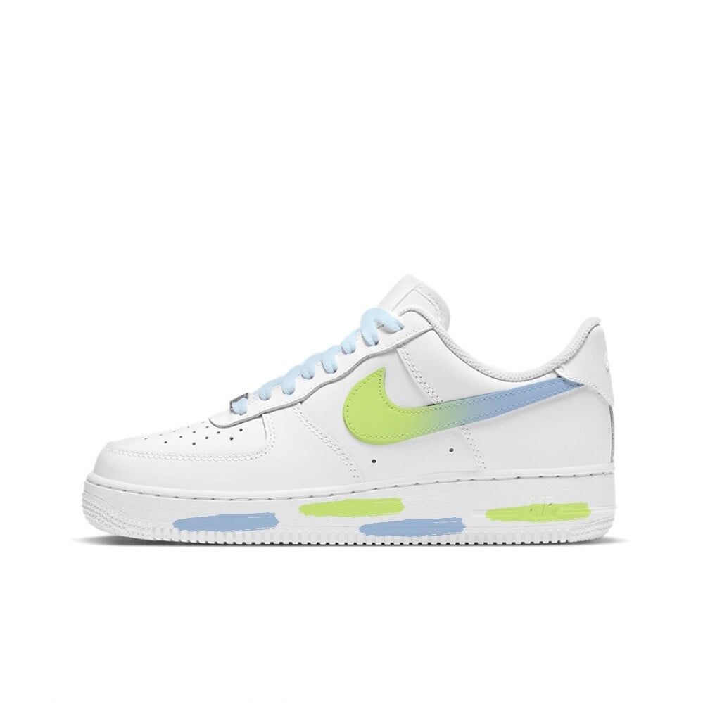 

Кроссовки Nike Air Force 1 Skateboarding Shoes Men Low-top Eveblue/Techgreen/Iolite, зеленый