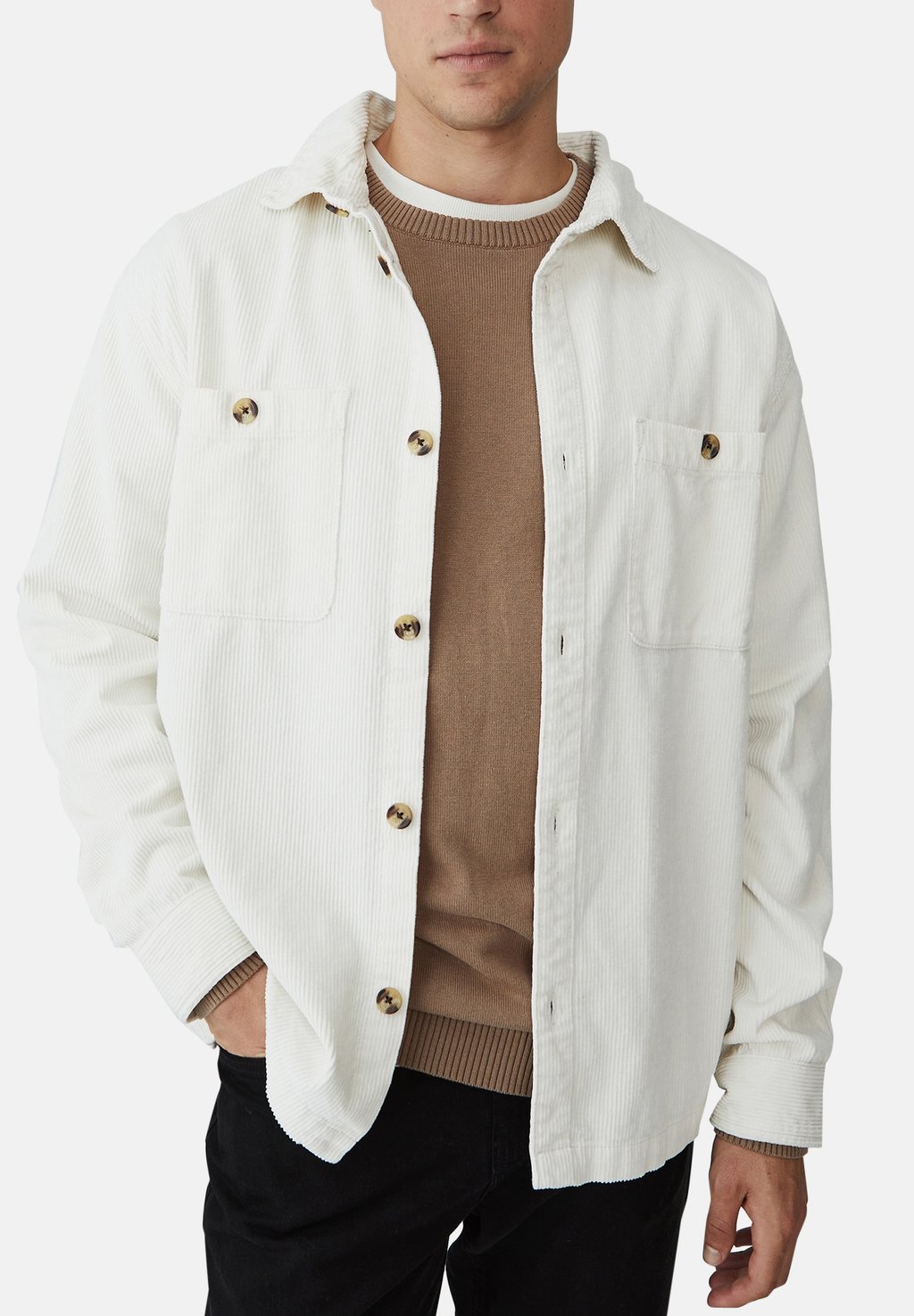 Легкая куртка HEAVY Cotton On, бежевый легкая куртка heavy cotton on цвет natural oversized check